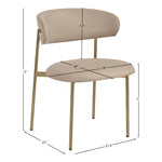 Lupita Vegan Leather Upholstered Dining Chair in Taupe