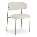 Lupita Vegan Leather Upholstered Dining Chair in Off-White