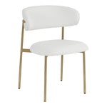 Lupita Vegan Leather Upholstered Dining Chair in Off-White