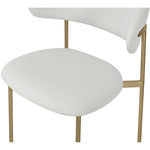 Lupita Vegan Leather Upholstered Dining Chair in Off-White