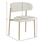 Lupita Vegan Leather Upholstered Dining Chair in Off-White