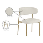 Lupita Vegan Leather Upholstered Dining Chair in Off-White