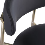 Lupita Vegan Leather Upholstered Counter Stool in Black