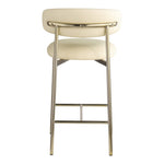 Lupita Vegan Leather Upholstered Counter Stool in Cream