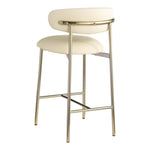 Lupita Vegan Leather Upholstered Counter Stool in Cream