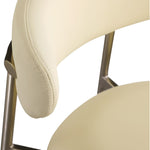 Lupita Vegan Leather Upholstered Counter Stool in Cream