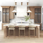 Lupita Vegan Leather Upholstered Counter Stool in Taupe