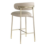 Lupita Vegan Leather Upholstered Counter Stool in Taupe