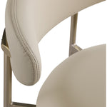Lupita Vegan Leather Upholstered Counter Stool in Taupe