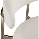 Lupita Vegan Leather Upholstered Counter Stool in Off-White