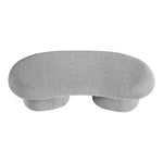 Luka Boucle Fabric Upholstered Bench in Grey