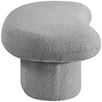 Luka Boucle Fabric Upholstered Bench in Grey
