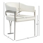 Madelyn Velvet Upholstered Dining Chair in Cream