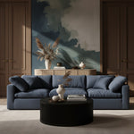 Madera Oak Veneer And Solid Wood With Caster Wheels Coffee Table in Black