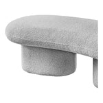 Luka Boucle Fabric Upholstered Bench in Grey