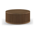 Madera Oak Veneer And Solid Wood With Caster Wheels Coffee Table in Brown Walnut