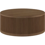Madera Oak Veneer And Solid Wood With Caster Wheels Coffee Table in Brown Walnut