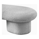 Luka Boucle Fabric Upholstered Bench in Grey
