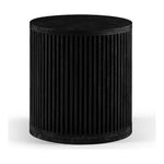 Madera Oak Veneer And Solid Wood End Table in Black