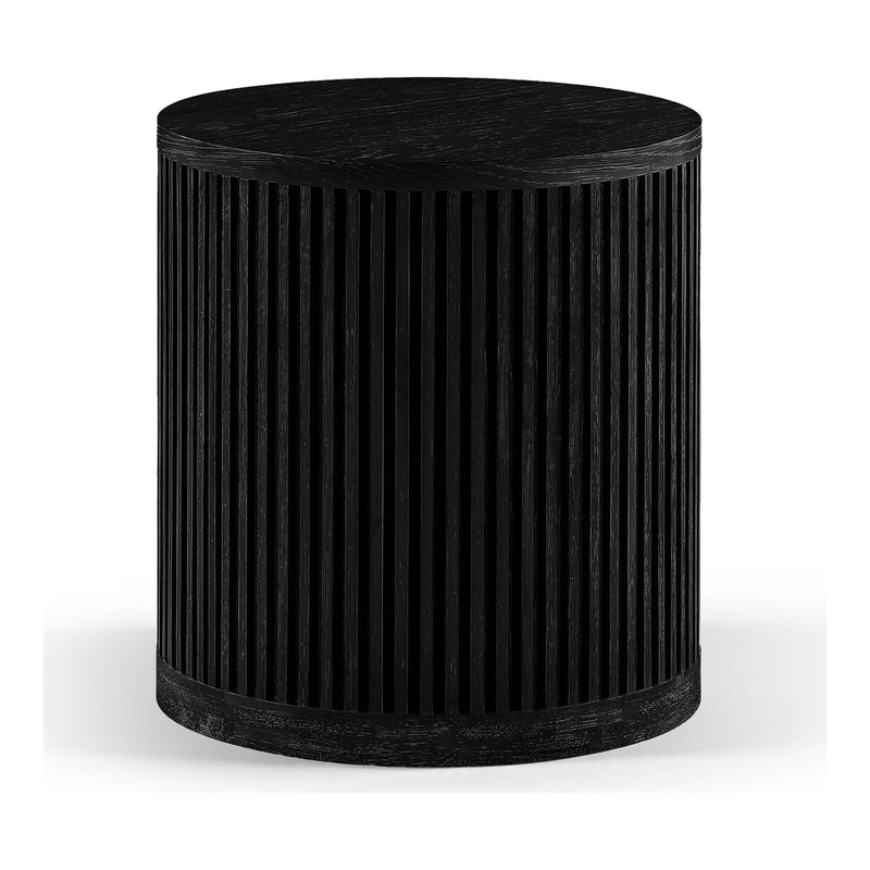 Madera Oak Veneer And Solid Wood End Table in Black