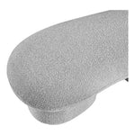 Luka Boucle Fabric Upholstered Bench in Grey