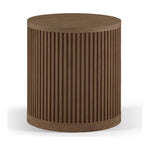 Madera Oak Veneer And Solid Wood End Table in Brown Walnut