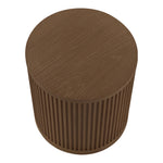 Madera Oak Veneer And Solid Wood End Table in Brown Walnut