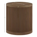 Madera Oak Veneer And Solid Wood End Table in Brown Walnut