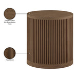 Madera Oak Veneer And Solid Wood End Table in Brown Walnut