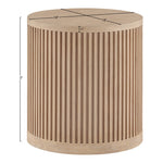 Madera Oak Veneer And Solid Wood End Table in Natural