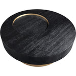 Makai Oak Veneer Top And Metal Base Coffee Table in Black