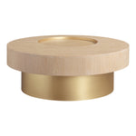 Makai Oak Veneer Top And Metal Base Coffee Table in Natural