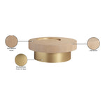 Makai Oak Veneer Top And Metal Base Coffee Table in Natural