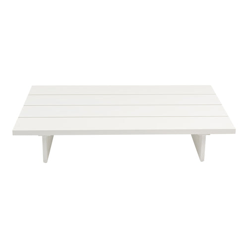 Maldives Aluminum Outdoor Patio Coffee Table in White