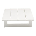 Maldives Aluminum Outdoor Patio Coffee Table in White