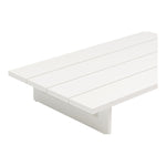 Maldives Aluminum Outdoor Patio Coffee Table in White