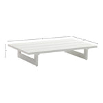 Maldives Aluminum Outdoor Patio Coffee Table in White