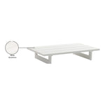 Maldives Aluminum Outdoor Patio Coffee Table in White