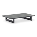 Maldives Aluminum Outdoor Patio Coffee Table in Grey