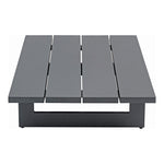 Maldives Aluminum Outdoor Patio Coffee Table in Grey