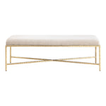 Valley Chenille Fabric Upholstered Bench (22064-) in Beige