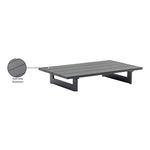 Maldives Aluminum Outdoor Patio Coffee Table in Grey