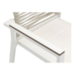 Maldives Mesh And Rope Fabric Outdoor Patio Dining Arm Chair in Beige