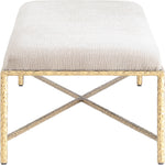Valley Chenille Fabric Upholstered Bench (22064-) in Beige