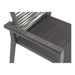 Maldives Mesh And Rope Fabric Outdoor Patio Dining Arm Chair in Grey