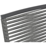 Maldives Mesh And Rope Fabric Outdoor Patio Dining Arm Chair in Grey