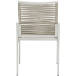 Maldives Mesh And Rope Fabric Outdoor Patio Dining Side Chair in Beige