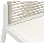 Maldives Mesh And Rope Fabric Outdoor Patio Dining Side Chair in Beige