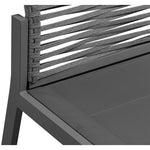 Maldives Mesh And Rope Fabric Outdoor Patio Dining Side Chair in Grey