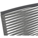 Maldives Mesh And Rope Fabric Outdoor Patio Dining Side Chair in Grey